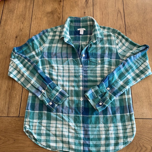 J Crew XS, 3/4 button down blouse - Picture 1 of 3